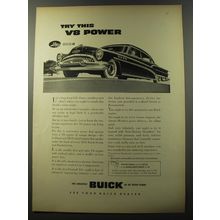 1953 Buick Cars Ad - Try this V8 power