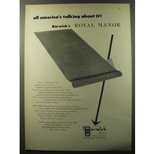 1953 Barwick Royal Manor Carpet Ad - All America's talking about it!