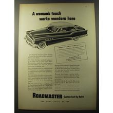 1953 Buick Roadmaster Car Ad - A woman's touch works wonders here