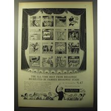 1953 RCA Victor Broadway Musical Albums Ad - The all-time best from Broadway