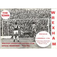 1977-78 WREXHAM v CAMBRIDGE UNITED (Good to Very Good Condition - No Writing)