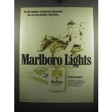 1972 Marlboro Lights Cigarettes Ad - For the smokers of America who prefer