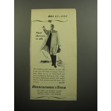 1957 Abercrombie & Fitch Raincoat Advertisement - Shed showers in silk