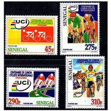 Sénégal 2000/2004 UCI Centenaire Union Cycliste Internationale 4 val. RARE MNH