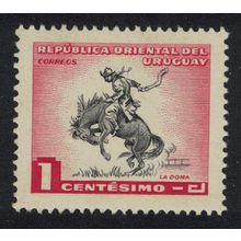 Uruguay Gaucho breaking-in horse 1 centavo 1954 MNH SG#1029