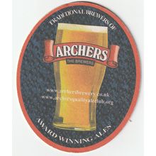 BEER MAT - ARCHERS BREWERY - AWARD WINNING ALES - (Cat No 043) - (2007)