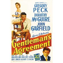 Gentleman_s Agreement (1947)_0 Movie Film Poster Canvas iconic design