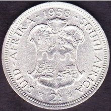 1958 South Africa 1 Florin (2 Shillings) Silver Coin