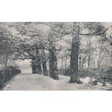 Holland Walk London Antique Park Bench & Pram Postcard