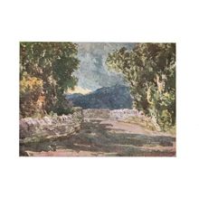 David Cox A Road In Wales Painting Postcard