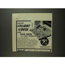 1955 Duncraft Flight Deck Ad - Lures Wild Birds