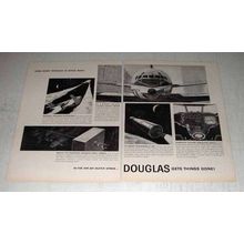 1964 2-page Douglas Ad - DC-8, Saturn S-IVB