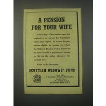 1949 Scottish Widows' Fund Ad - A pension for your wife