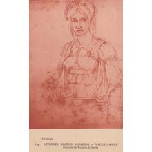 Portrait De Victoria Colenna British Museum Michel Ange Old Painting Postcard