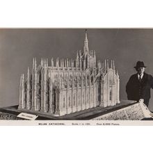 Milan Cathedral 8000 Piece Toy Scale Model Old Real Photo Italian Postcard