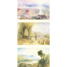 Zurich Marly Sur Seine JMW Turner Prudhoe Castle 3x Painting Postcard s