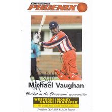 Michael Vaughan Yorkshire Phoenix Team Hand Signed Cricket Photo