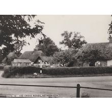 Village Sign Post Crossroads at Netheravon Wiltshire Postcard