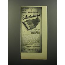 1956 G. Schirmer Autoharp Ad - The perfect gift for Holiday Music-Making