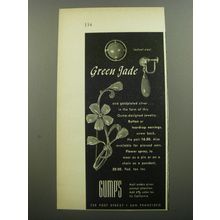 1956 Gump's Jewelry Advertisement - Green Jade