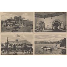 Hamburg Alsterpavillion Boat Ferry Tunnel 4x German Old Postcard s