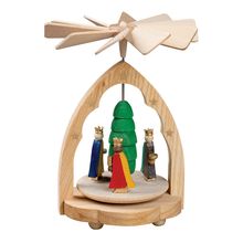 1720 - Richard Glaesser Mini Pyramid - 3 Kings Sta"ed wood - 4.25"H x 3.25"W ...