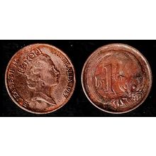 Australia One Cent 1987 Used Coin Possum Queen Elizabeth II 1c QE II cm