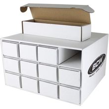 BCW Card House Storage Unit with 12 X 800Ct Boxes | Holds up to 9600 Cards | Org