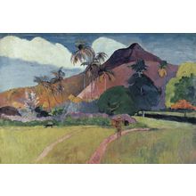 Tahitian Landscape with a Mountain, Gauguin, 1893 Poster Canvas Movie Film Print