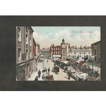 Postcard Warwickshire Rugby Market Place