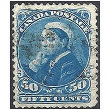 Canada 1893 SG116 50c Blue Good Used (thin).