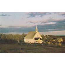 Fishing Village Church Marine Highway Route 7 Nova Scotia Canada Postcard