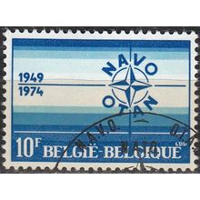 Belgique 1974 Michel 1764 O Cote (2008) 0.45 € 25 Ans OTAN Cachet rond