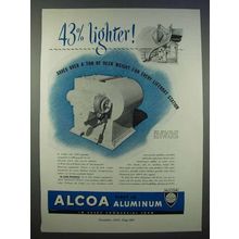1946 Alcoa Aluminum Ad - 43% Lighter