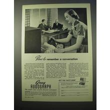 1953 Gray Audograph Dictation Instrument Ad