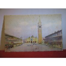 BELL TOWER, ST. MARK'S SQUARE, VENEZIA, VENICE. ITALY unused antique postcard =