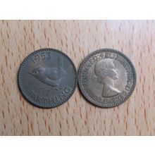 GB 1953 Elizabeth II Wren Farthing Coin