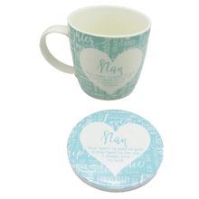 Nan Mug & Coaster Set 8.3 CM Microwave & Dishwasher Proof Gift Home Decor