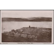 Gourock from Tower Hill, Renfrewshire, 1909 - Davidson RP Postcard