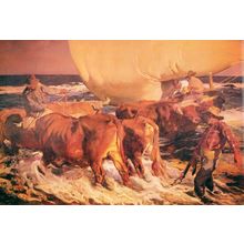 Sorolla_Joaquin_Sol_De_La_Tarde Poster Canvas Movie Film Print A0 A1 A2 A3 A4 A5