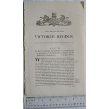 1851 Act of Parliament: inclosure of lands, lots of places