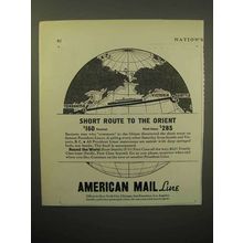 1933 American Mail Line Cruise Ad - To the Orient