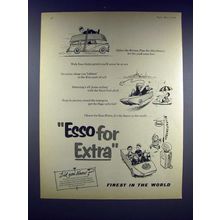 1958 Esso Extra Petrol / Gasoline Ad - Esso for Extra!