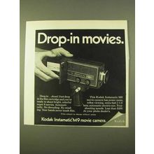 1970 Kodak Instamatic M9 Movie Camera Ad - Drop-In