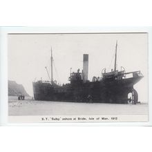 ST Sulby Ashore at Bride Isle of Man Reproduction Postcard 657X