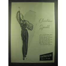 1945 B. Altman & Co. Hostess Pajamas Ad - Christmas Sparkle