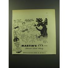 1949 Martin's V.V.O. Scotch Advertisement - art by Otto Soglow