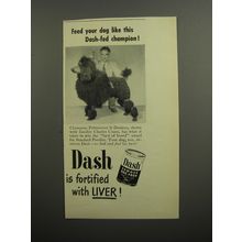 1952 Dash Armour Dog Food Advertisement - Puttencove le Domino Poodle