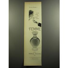 1952 Marcel Rochas Femme Perfume Ad - You too will agree