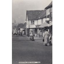 Vintage Large Motorbike Hockerill Street Bishops Stortford Real Photo Postcard